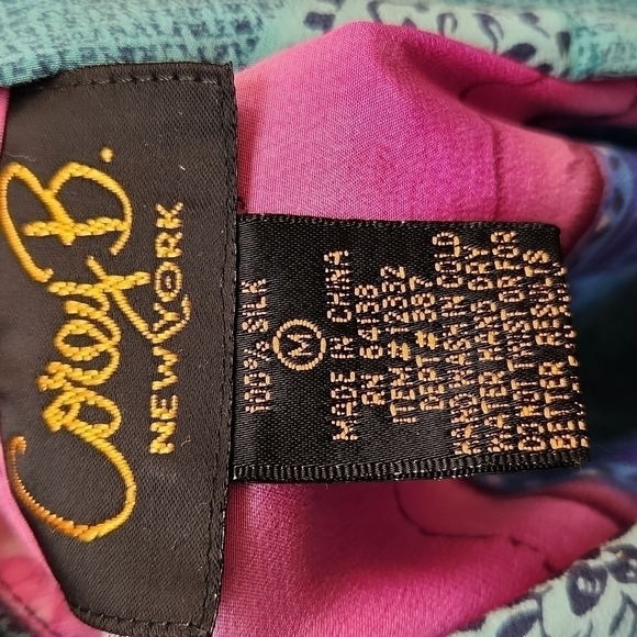 Vtg Corey B Silk shirt oversized tunic - Picture 7 of 8